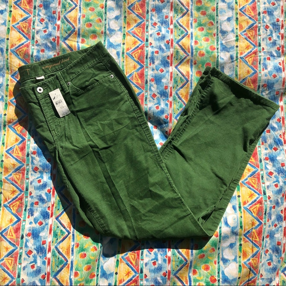 LOFT Green Corduroy Pants